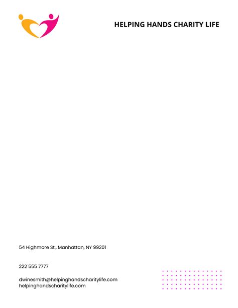 Free custom printable charity letterhead templates .
